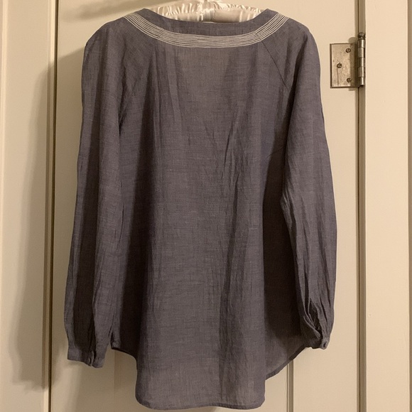 J. Crew Cotton Tunic, Soutache Trim, Button cuffs, XS on Tag - Fits like M, Boho - Picture 2 of 10